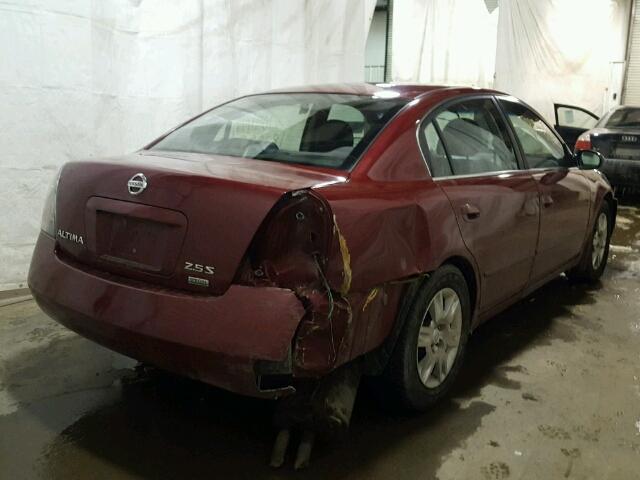 1N4AL11D86N449219 - 2006 NISSAN ALTIMA S RED photo 4