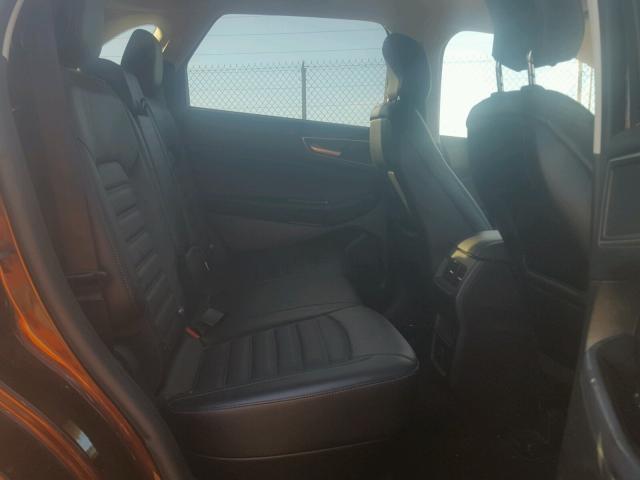 2FMTK4J93FBC21655 - 2015 FORD EDGE SEL ORANGE photo 6