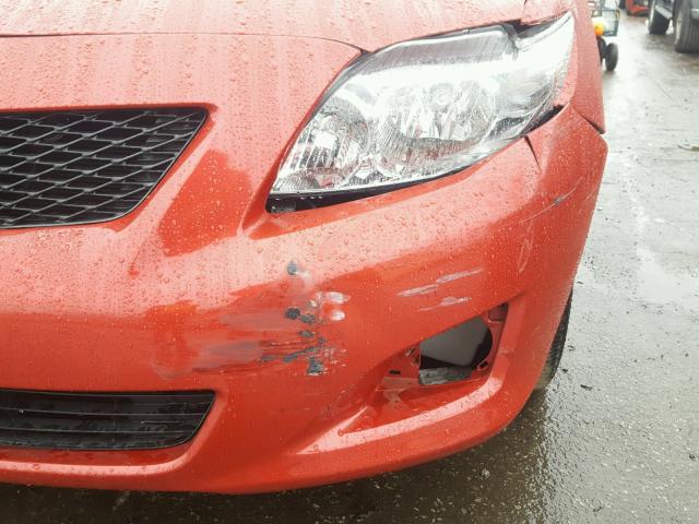 JTDBU4EE2AJ068319 - 2010 TOYOTA COROLLA BA RED photo 9