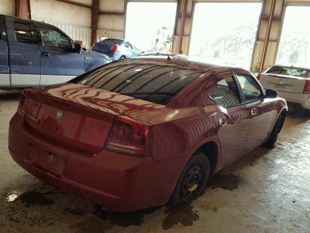 2B3KA43R98H259859 - 2008 DODGE CHARGER RED photo 4