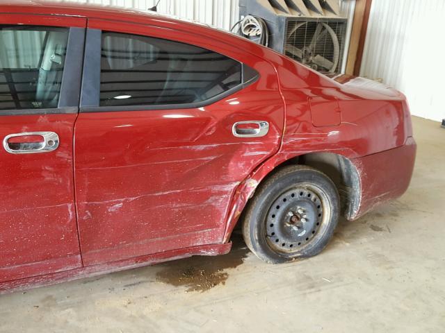 2B3KA43R98H259859 - 2008 DODGE CHARGER RED photo 9