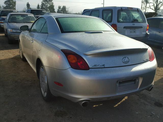 JTHFN48Y850063480 - 2005 LEXUS SC 430 SILVER photo 3