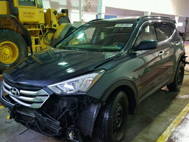 5XYZU3LB1FG249744 - 2015 HYUNDAI SANTA FE S BLUE photo 2