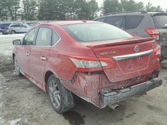 3N1AB7AP5FY291020 - 2015 NISSAN SENTRA S RED photo 3