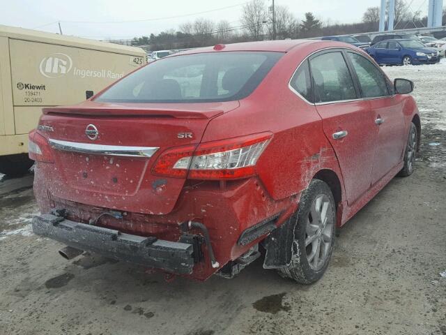 3N1AB7AP5FY291020 - 2015 NISSAN SENTRA S RED photo 4