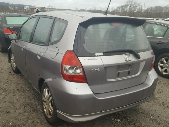 JHMGD38638S030024 - 2008 HONDA FIT SPORT GRAY photo 3