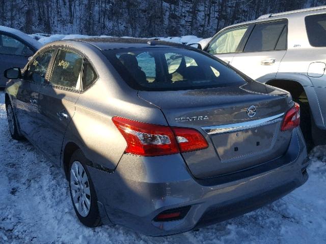 3N1AB7AP3HY291200 - 2017 NISSAN SENTRA S GRAY photo 3