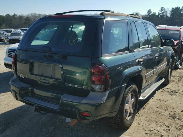 1GNDS13SX22290678 - 2002 CHEVROLET TRAILBLAZE GREEN photo 4