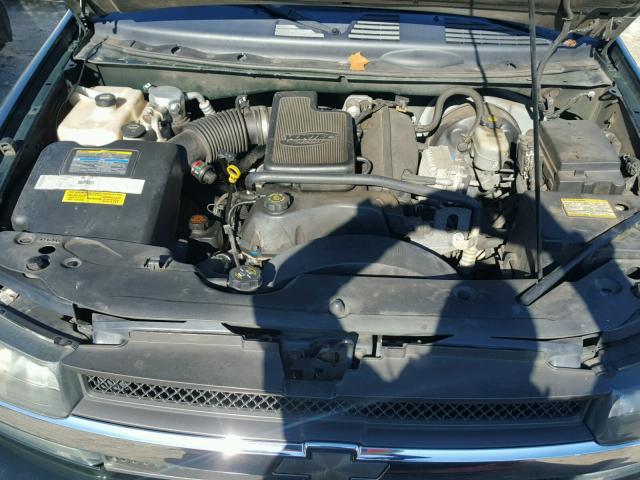 1GNDS13SX22290678 - 2002 CHEVROLET TRAILBLAZE GREEN photo 7