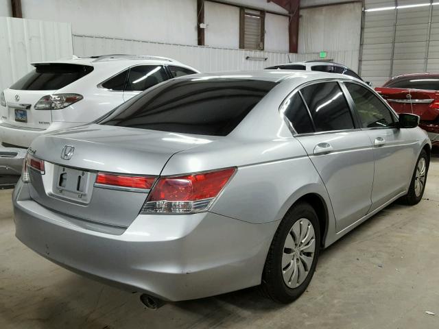 1HGCP2F33CA178104 - 2012 HONDA ACCORD LX SILVER photo 4