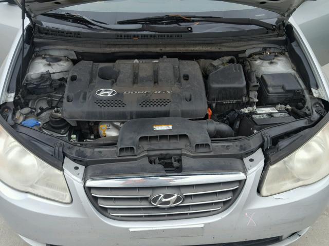 KMHDU46D47U205200 - 2007 HYUNDAI ELANTRA GL SILVER photo 7