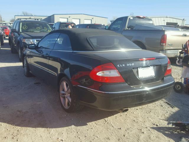 WDBTK56F47F220442 - 2007 MERCEDES-BENZ CLK 350 BLACK photo 3