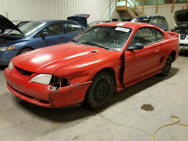 1FAFP4041WF184330 - 1998 FORD MUSTANG RED photo 2