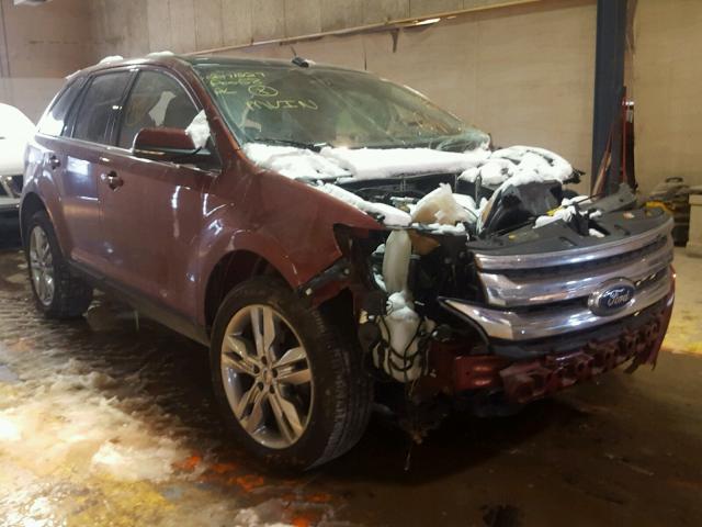 2FMDK4KC5EBA99460 - 2014 FORD EDGE LIMIT RED photo 1