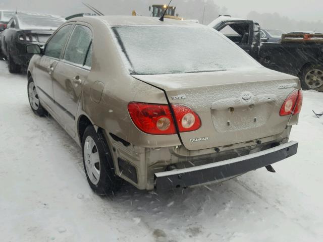 2T1BR32E38C939735 - 2008 TOYOTA COROLLA CE BEIGE photo 3