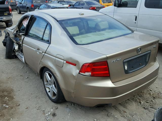 19UUA66245A005442 - 2005 ACURA TL TAN photo 3