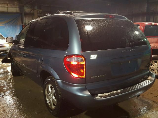 1D4GP45R85B338754 - 2005 DODGE CARAVAN SX BLUE photo 3