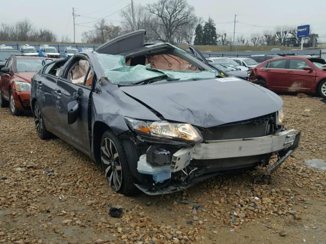 19XFB2F99FE091002 - 2015 HONDA CIVIC EXL GRAY photo 1