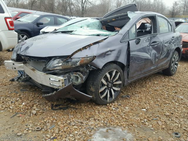 19XFB2F99FE091002 - 2015 HONDA CIVIC EXL GRAY photo 2