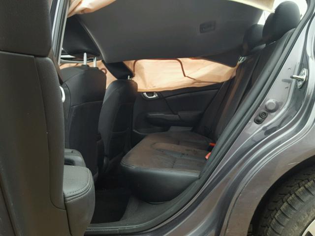 19XFB2F99FE091002 - 2015 HONDA CIVIC EXL GRAY photo 6