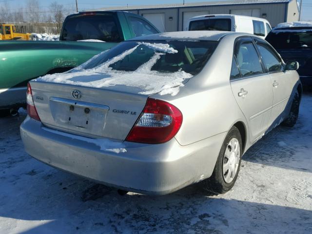 4T1BE32K23U726851 - 2003 TOYOTA CAMRY LE SILVER photo 4