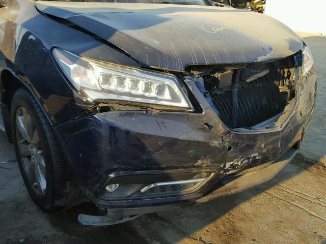 5FRYD3H85EB012526 - 2014 ACURA MDX ADVANC BLUE photo 9