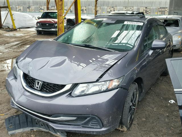 19XFB2F89FE050439 - 2015 HONDA CIVIC EX GRAY photo 2