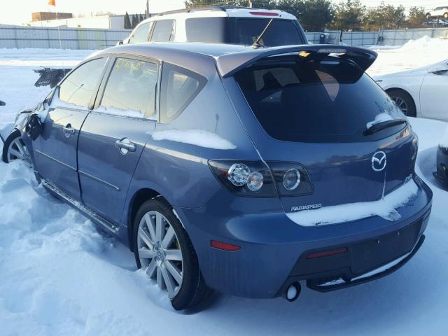 JM1BK34M581822347 - 2008 MAZDA SPEED 3 BLUE photo 3