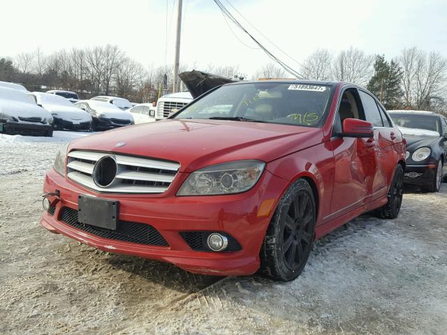 WDDGF8BB6AR094060 - 2010 MERCEDES-BENZ C 300 4MAT RED photo 2