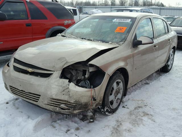 1G1AL58F087321050 - 2008 CHEVROLET COBALT LT GOLD photo 2