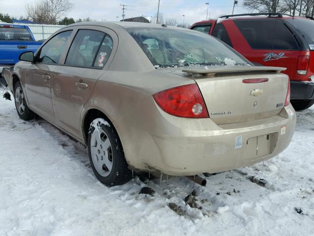 1G1AL58F087321050 - 2008 CHEVROLET COBALT LT GOLD photo 3