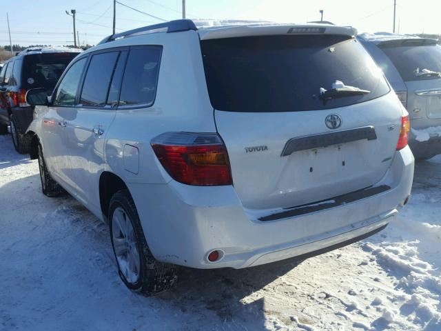 JTEES43A782026618 - 2008 TOYOTA HIGHLANDER WHITE photo 3