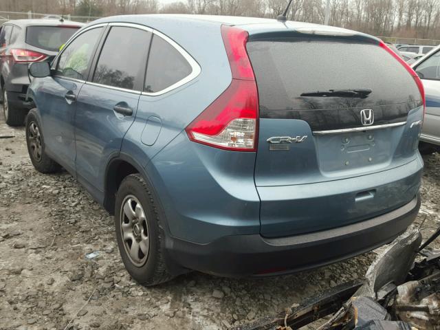 2HKRM4H30EH671311 - 2014 HONDA CR-V LX BLUE photo 3