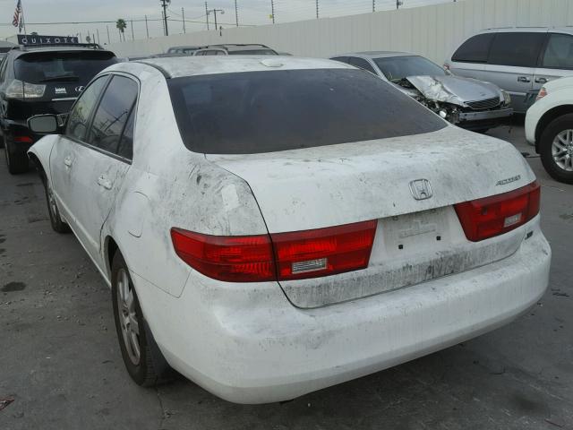 1HGCM66535A050384 - 2005 HONDA ACCORD EX WHITE photo 3