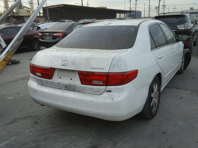 1HGCM66535A050384 - 2005 HONDA ACCORD EX WHITE photo 4