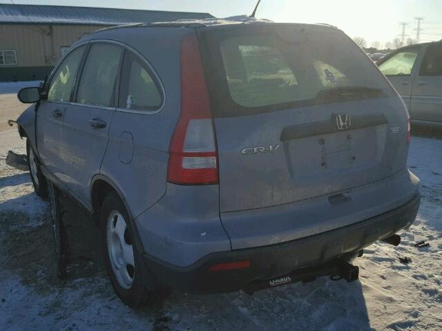 JHLRE48307C091572 - 2007 HONDA CR-V LX SILVER photo 3