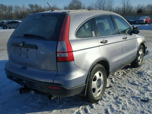 JHLRE48307C091572 - 2007 HONDA CR-V LX SILVER photo 4