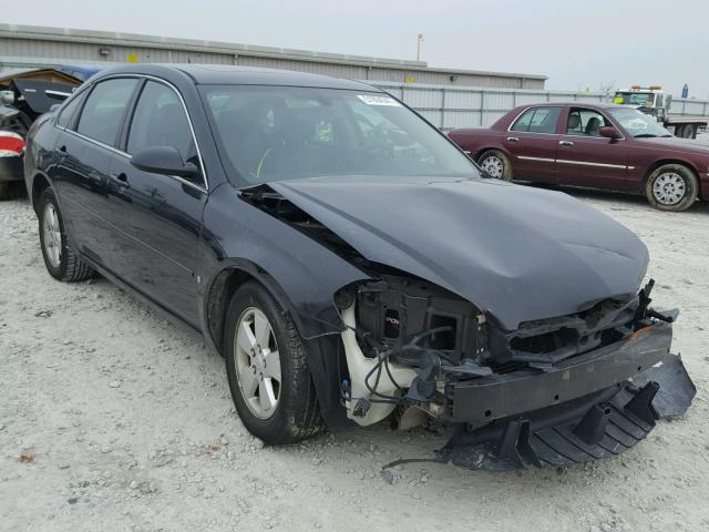 2G1WT58N089232994 - 2008 CHEVROLET IMPALA LT BLACK photo 1