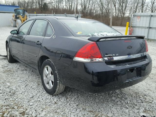 2G1WT58N089232994 - 2008 CHEVROLET IMPALA LT BLACK photo 3