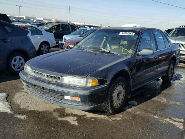 JHMCB7669MC030841 - 1991 HONDA ACCORD EX BLUE photo 2