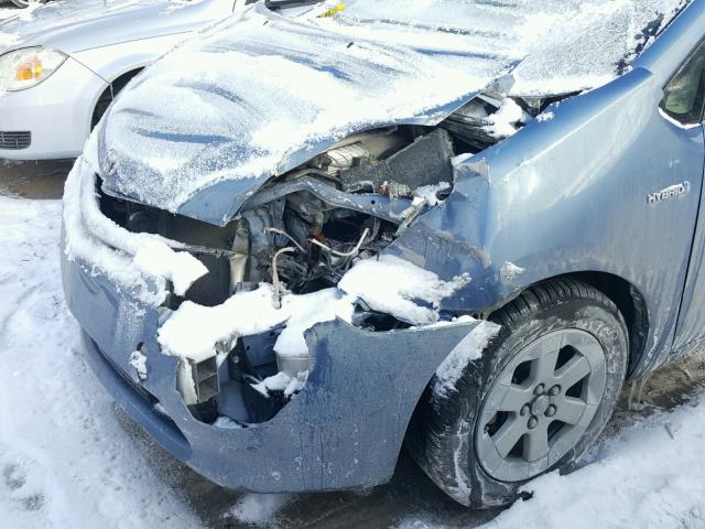 JTDKB20UX77603413 - 2007 TOYOTA PRIUS BLUE photo 9