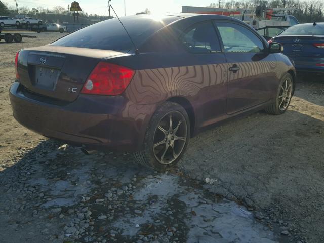 JTKDE177050003671 - 2005 TOYOTA SCION TC BURGUNDY photo 4