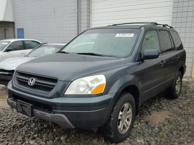 2HKYF18425H539017 - 2005 HONDA PILOT EX GRAY photo 2