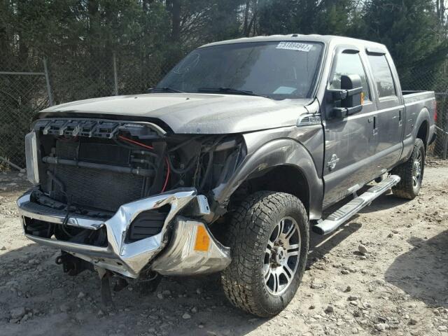 1FT8W3BT4CEC90695 - 2012 FORD F350 SUPER GRAY photo 2