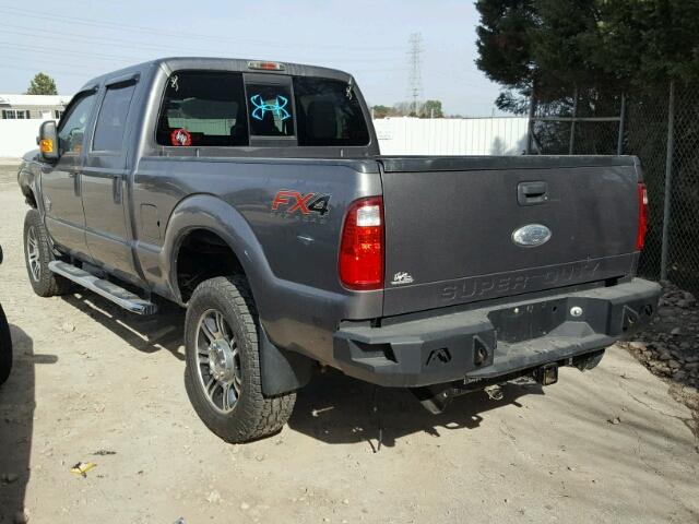 1FT8W3BT4CEC90695 - 2012 FORD F350 SUPER GRAY photo 3