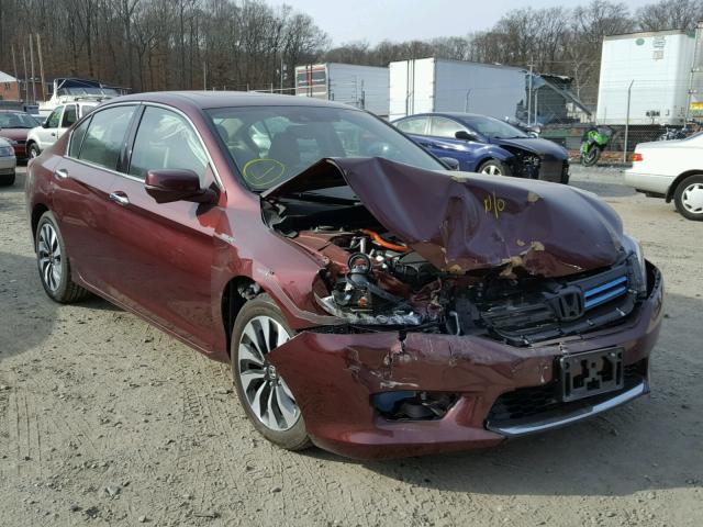 1HGCR6F59FA014024 - 2015 HONDA ACCORD HYB RED photo 1