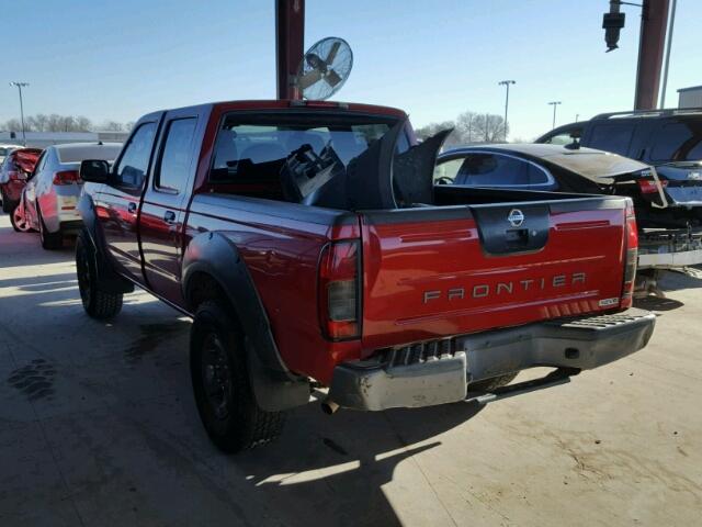 1N6ED27T83C458830 - 2003 NISSAN FRONTIER C RED photo 3