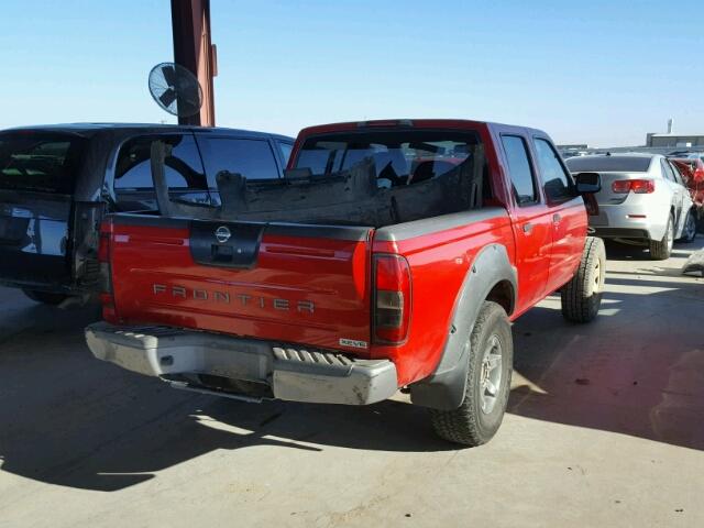 1N6ED27T83C458830 - 2003 NISSAN FRONTIER C RED photo 4