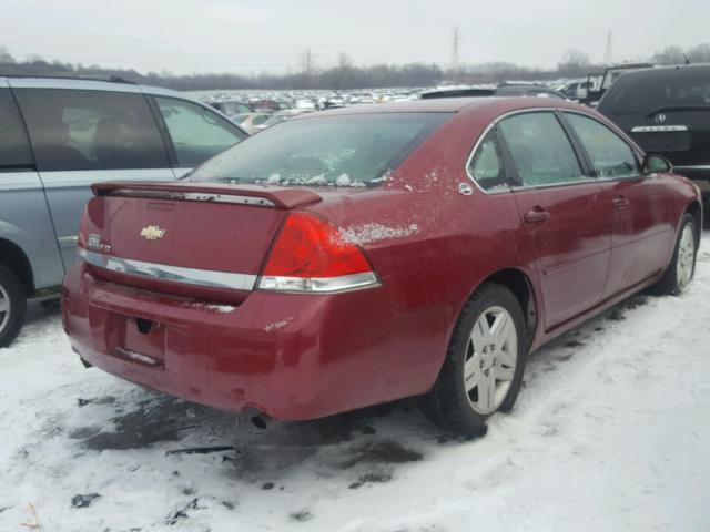 2G1WC581569224187 - 2006 CHEVROLET IMPALA LT RED photo 4