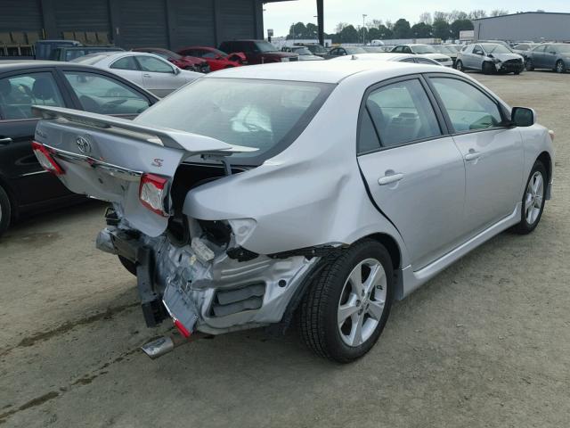 2T1BU4EE6DC939688 - 2013 TOYOTA COROLLA BA SILVER photo 4